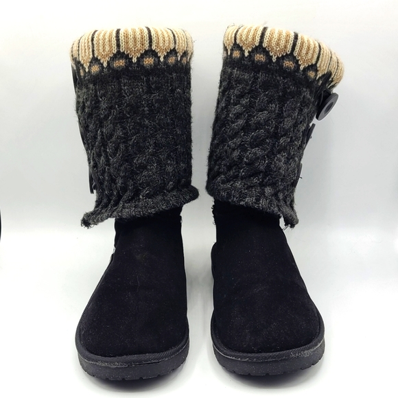 Muk Luks Womens Cheryl Boots Size 10 Sweater Knit Fold Over - Picture 2 of 15